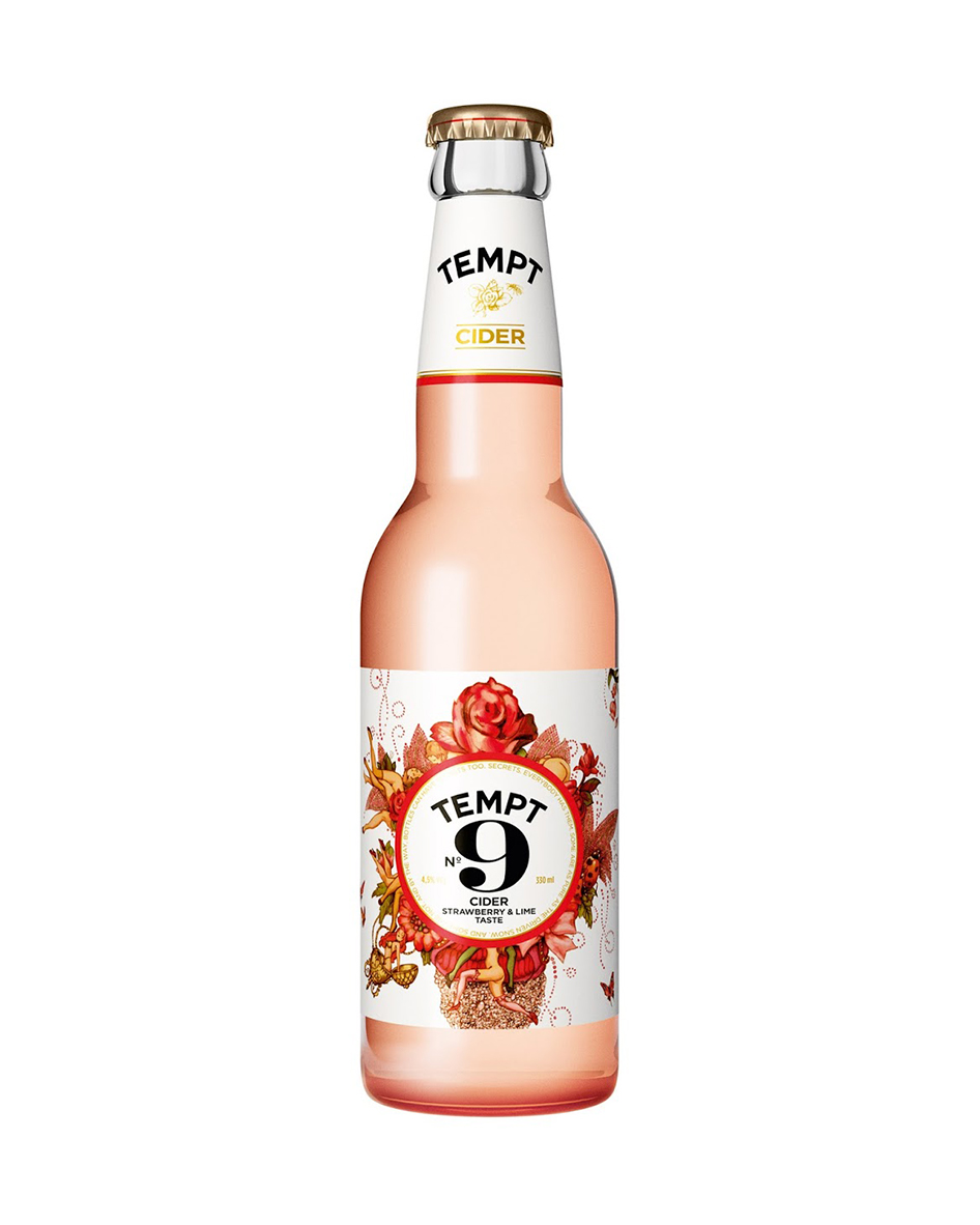 Tempt Cider bottle design